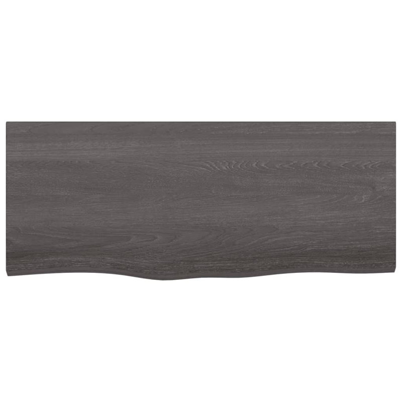 Childress Oak Solid Wood Picture Ledge Wall Shelf, 6cm H x 100cm W x 40cm D, Dark Brown