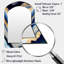 Décoration murale vibrante «Blue and Gold Flow Art IV» - arche bleue-1700407116