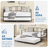 Twin Rectangular Twin Metal Daybed With Trundle, Sofa Bed Frame With 6 Casters And Steel Slat Support-783239568