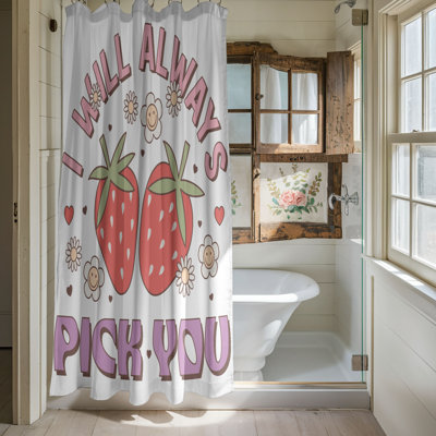 Rideau de douche standard 1 pièce Strawberry Pick You