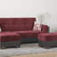 Repose-pieds avec rangement en microfibre Primenest Skyhaven Collection