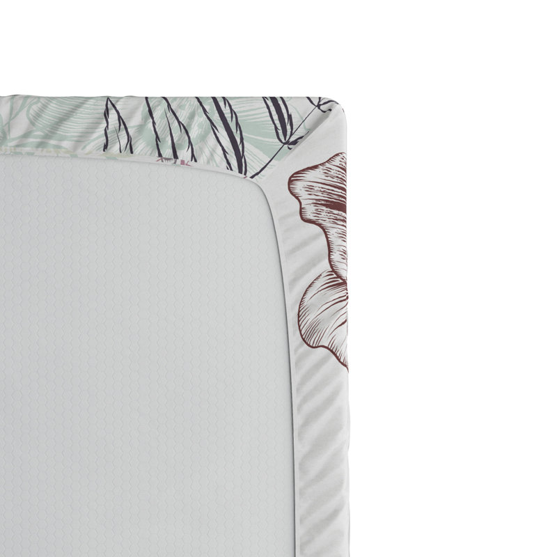 Microfiber Floral Fitted Sheet, Full Fitted Sheet