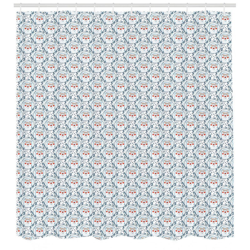 Shower Curtain with Hooks Included, 70" H x 69" W