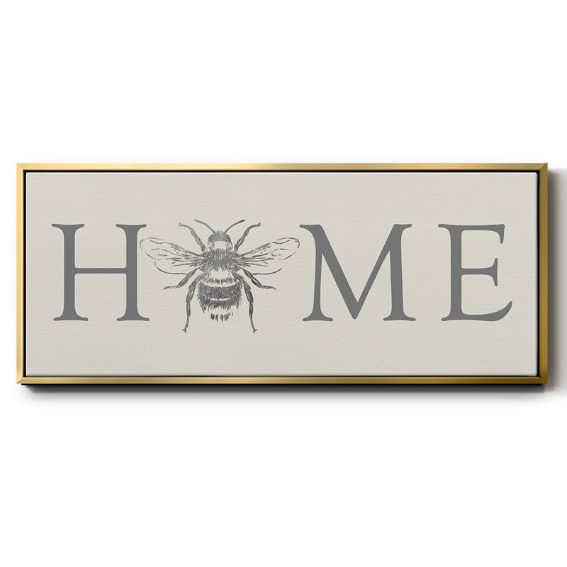 Bee Home - Toile encadrée, H 12 po x l 30 po