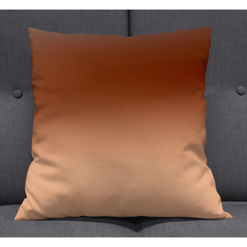 Throw Pillow With Insert, Orange Ombre 3, 20"H x 20"W