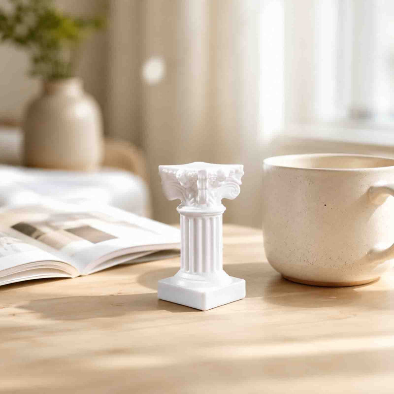 3 bougeoirs colonne en résine romaine blanche style piliers bougeoirs pour accessoires de photographie de décoration intérieure