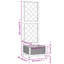 Jardinière avec treillis 15,7 po x 15,7 po x 47,8 po Ebern Designs Ebern-1827898969