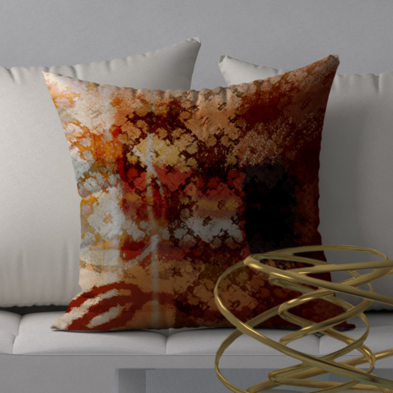 Housse de coussin décorative carrée impressionnante et insert, 20 po x 20 po