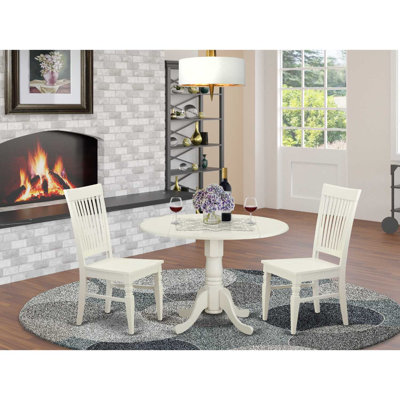 Maytham Drop Leaf Rubberwood Solid Wood Dining Set by Alcott Hill