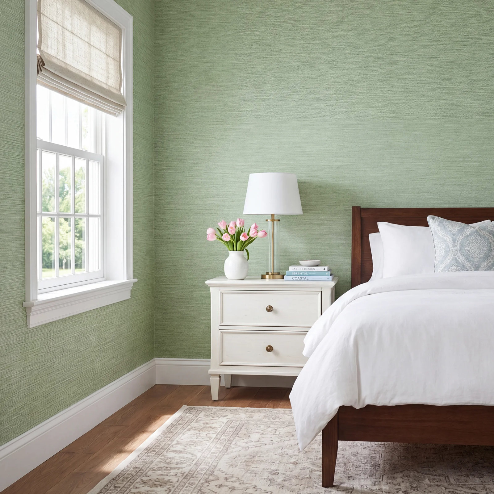 Clairville Wallpaper, Light Green