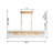 Casandra Chic 8-light Brushed Brass Crystal Glass Bars Rectangle Linear Chandelier