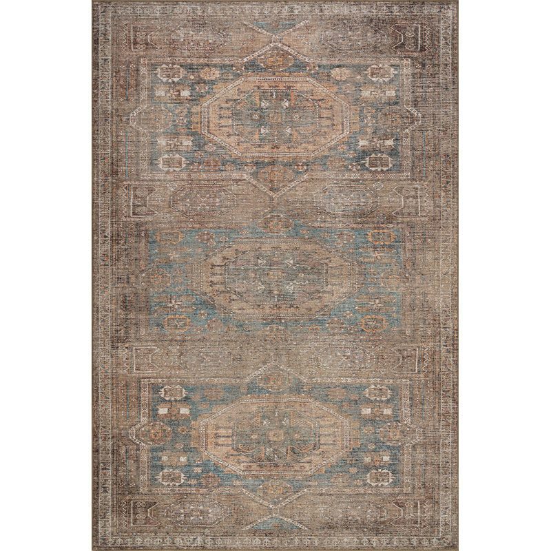 Otilia Vintage Area Rug, Rectangle 6'7" x 9'