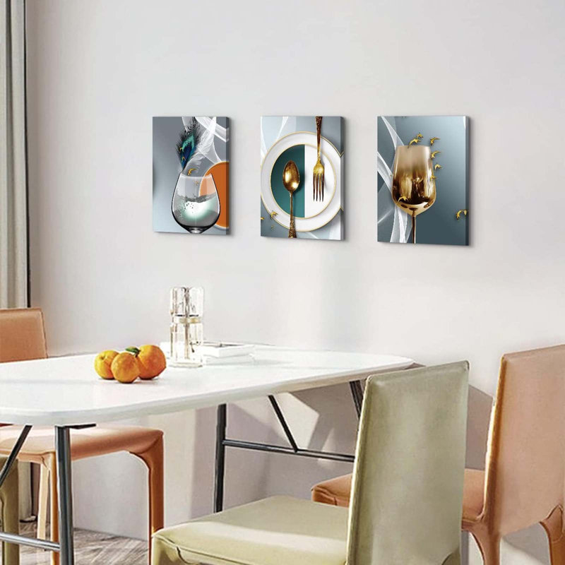 3 Piece Wrapped Canvas Wall Art