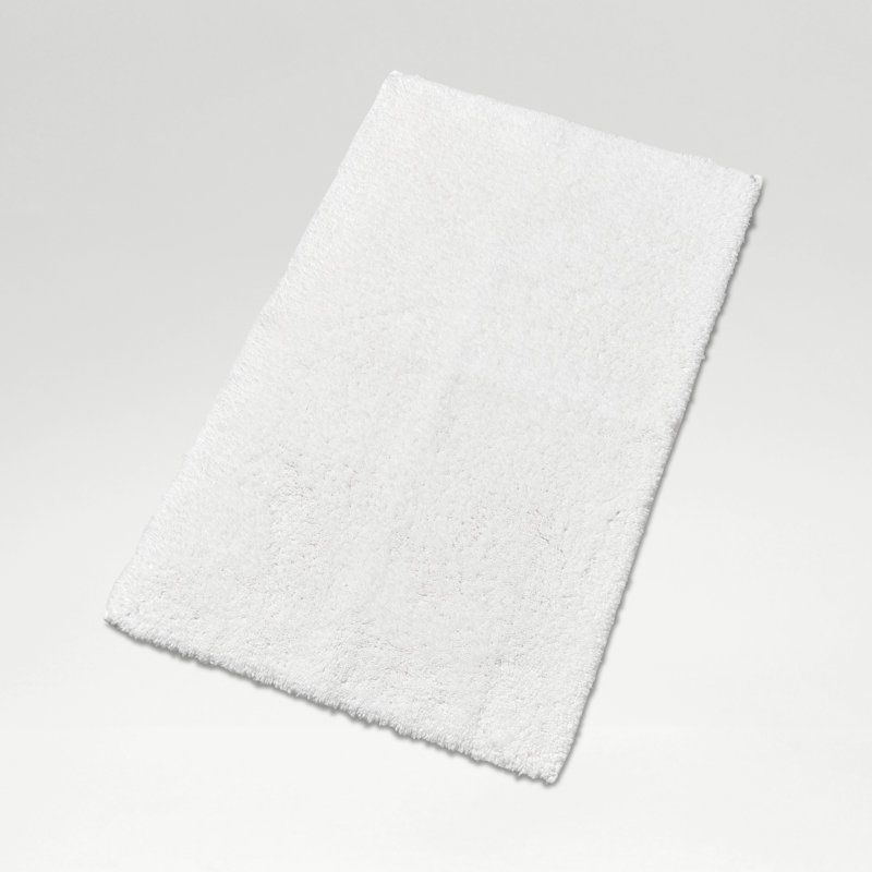 Deep Pile Bath Rug, White