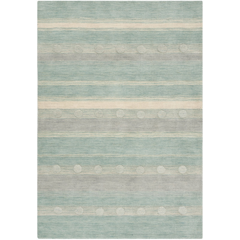Gosselin children's hand-woven wool rug, Rectangle 4pi x 6 pi