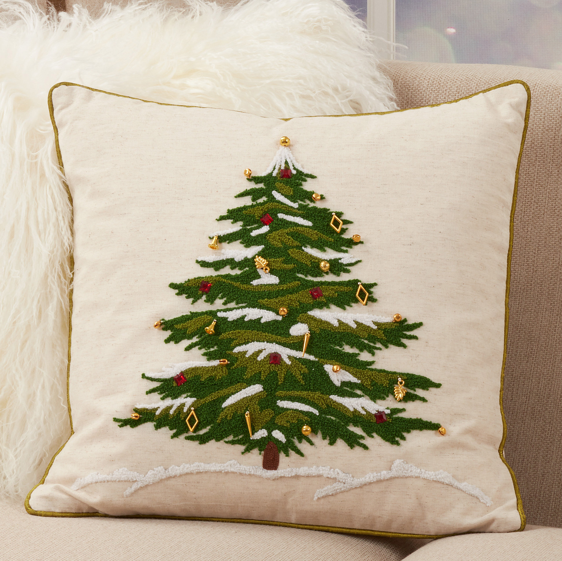 Saro Calanthe Square Pillow Cover & Insert | Wayfair