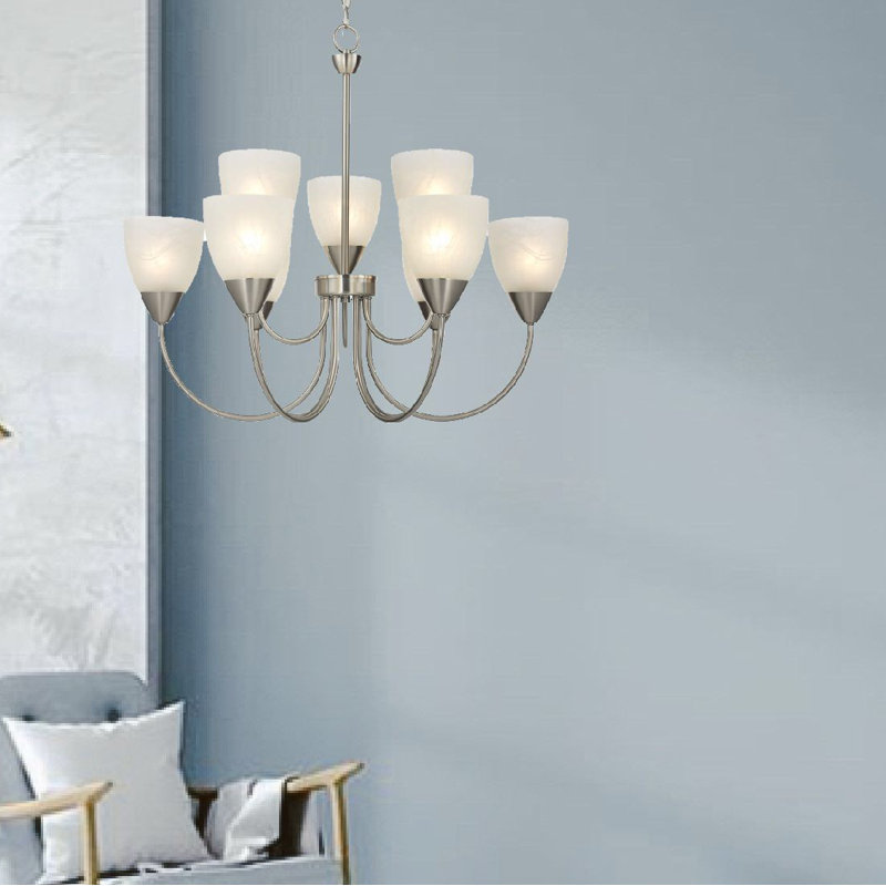 Lustre à niveaux ombrés 9 lumières Wentzel