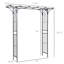 Arche de treillis de jardin en métal décoratif de 82 po Outsunny avec tubes en acier durable et volutes élégantes, parfait pour les mariages