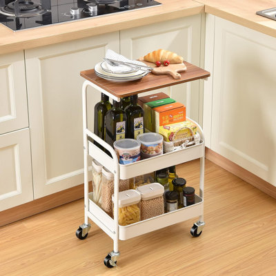 Janeily Metal Bar Cart