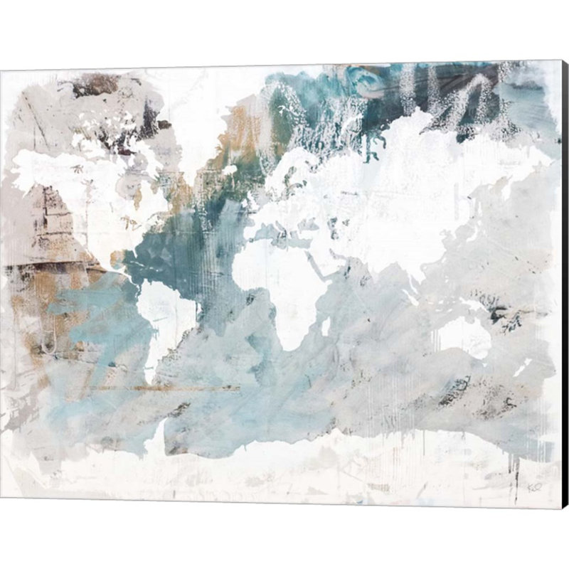 " Neutral World Map " Graphic Art Print