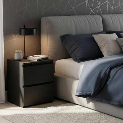 Delancey 30cm W Manufactured Wood Bedside Table