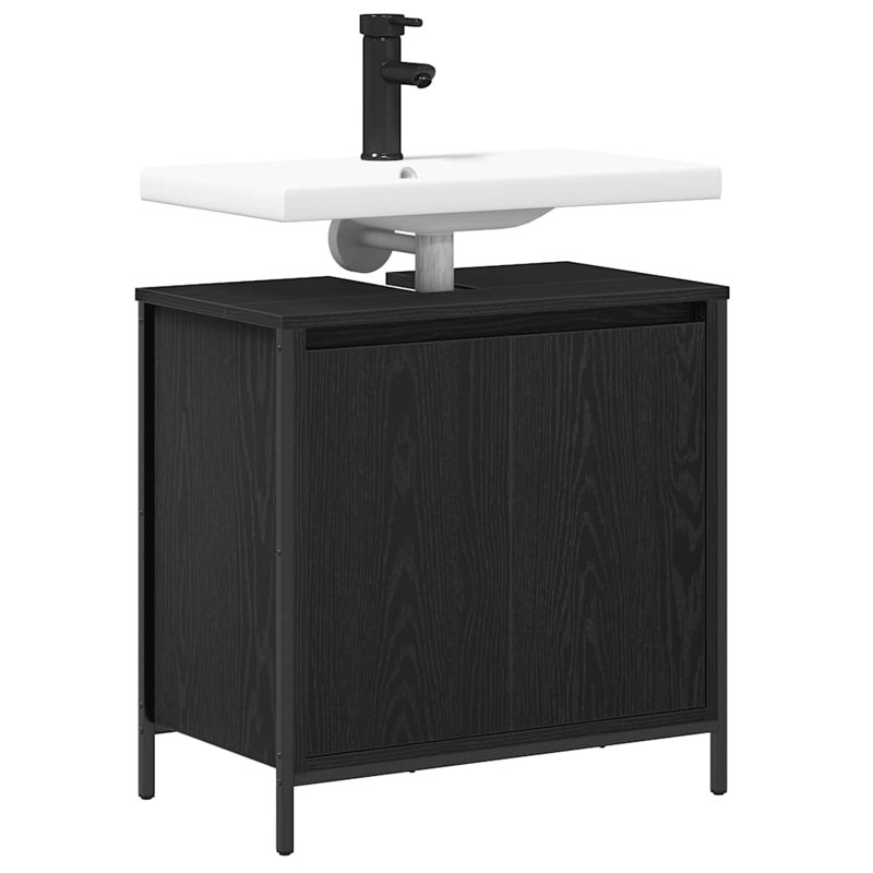 60mm Single Bathroom Vanity with Basin, Black 