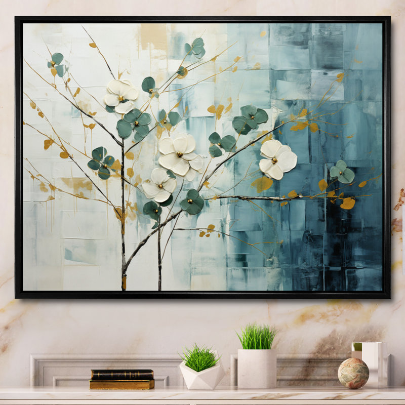 Impression sur toile Tuxe Subtle Serenity III, H 24 po x l 32 po x P 1 po, Cadre flottant noir