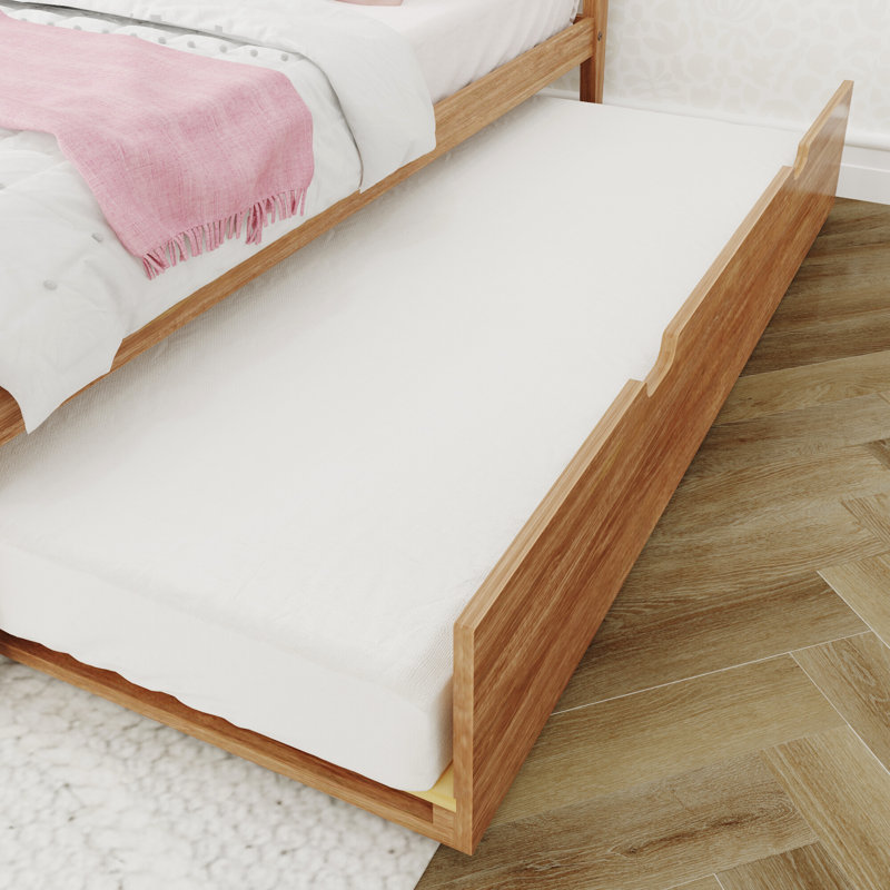 Lit gigogne en bois massif Rosenthal, Pécan, Double