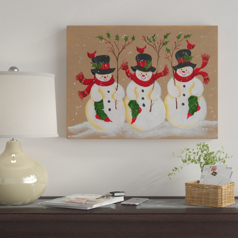 « three snow », art sur toile, H 14 po x l 19 po x P 2 po