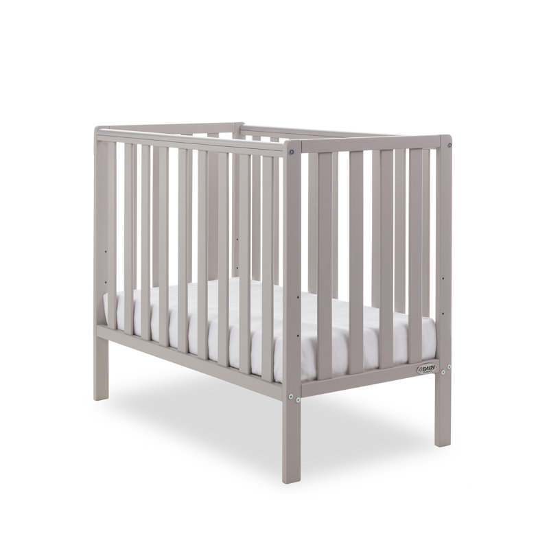 Bantam Space Saver Cot with Fibre Mattress, Warm Grey