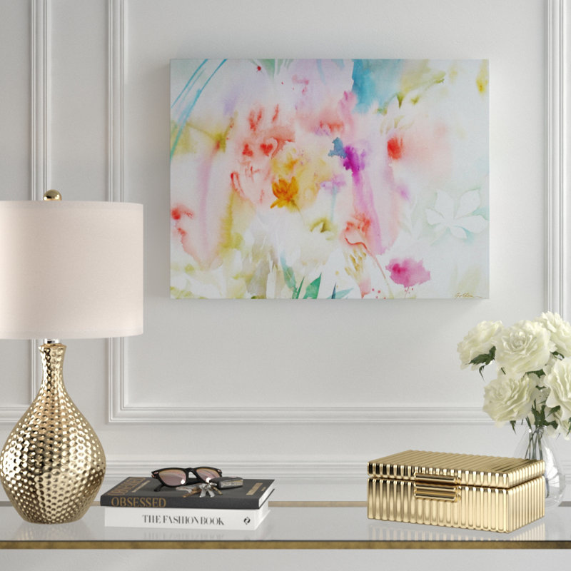 « fleur rêves », reproduction d’art sur toile tendue, H 14 po x l 19 po x P 2 po