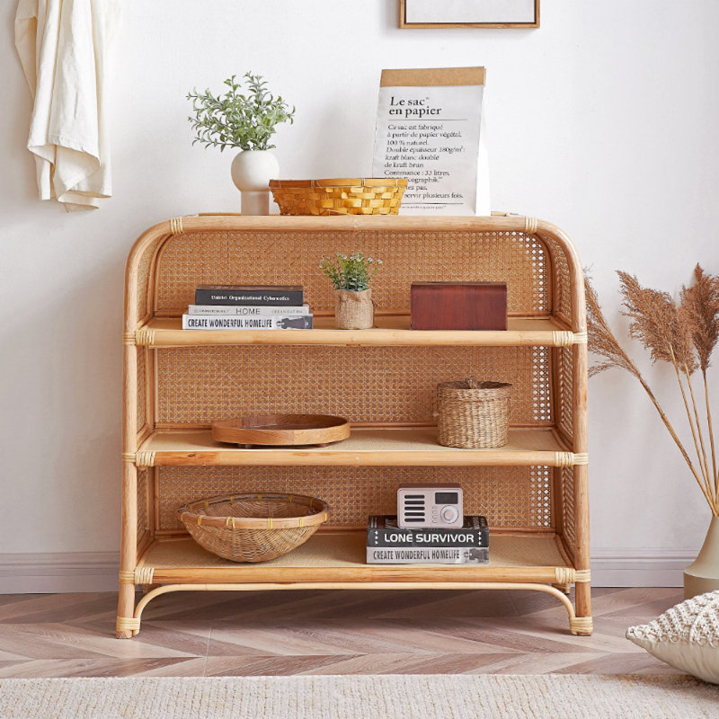 Vitrine moderne et simple en rotin