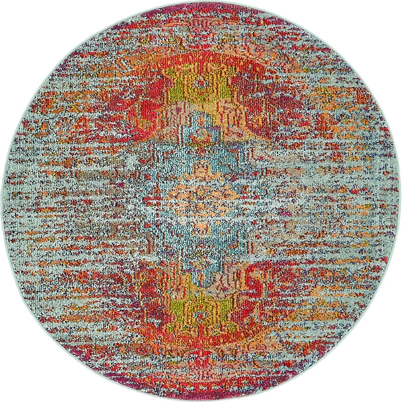 Dimonetta Washable Indoor Rug, Round 4'1"