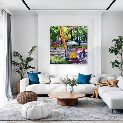 «City Park Refreshments Abstract Contemporary Tree Architecture», reproduction d'art murale