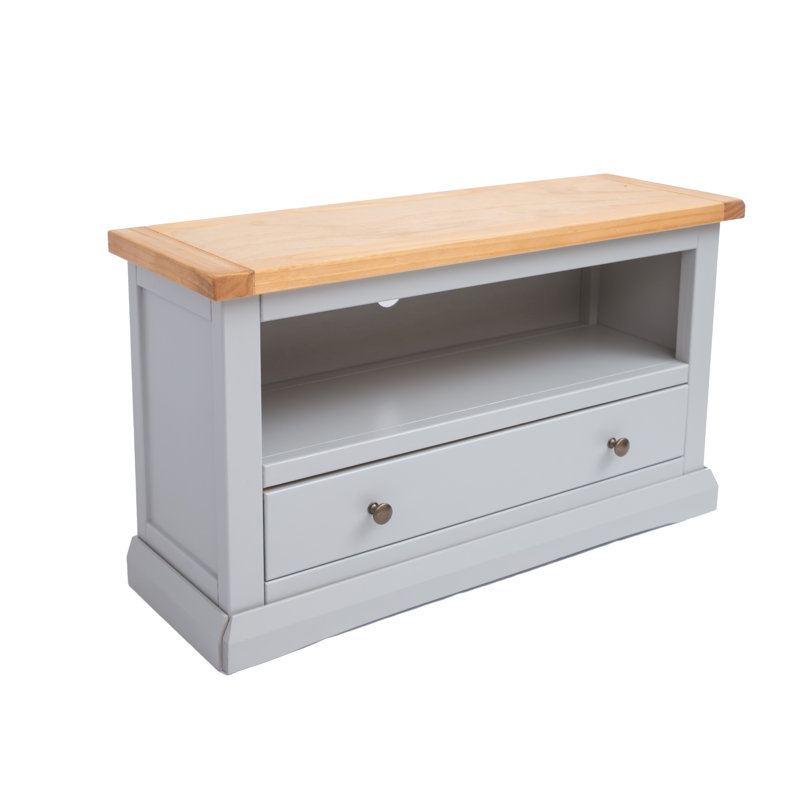 Abington TV Stand for TVs up to 48", Natural/Grey/Brass