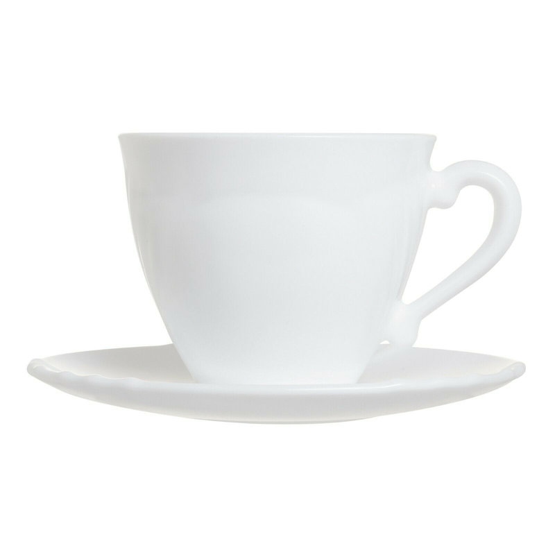 Glass Teacup and Saucer