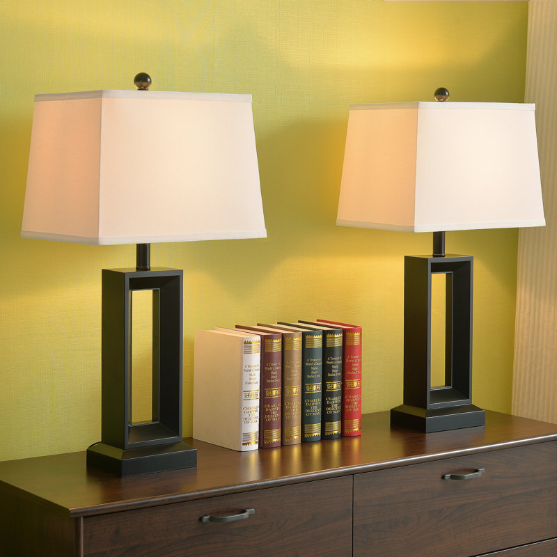 Ensemble de lampes de table noires standard 27,5 po Calais
