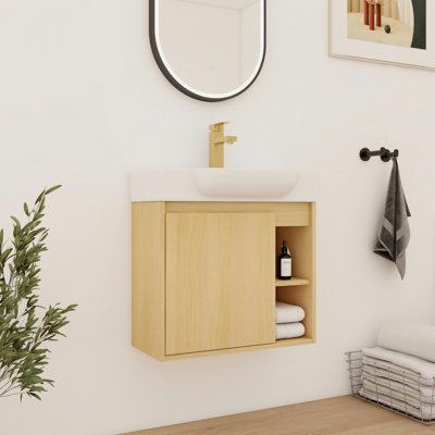 24'' Single Bathroom Vanity With Ceramic Top