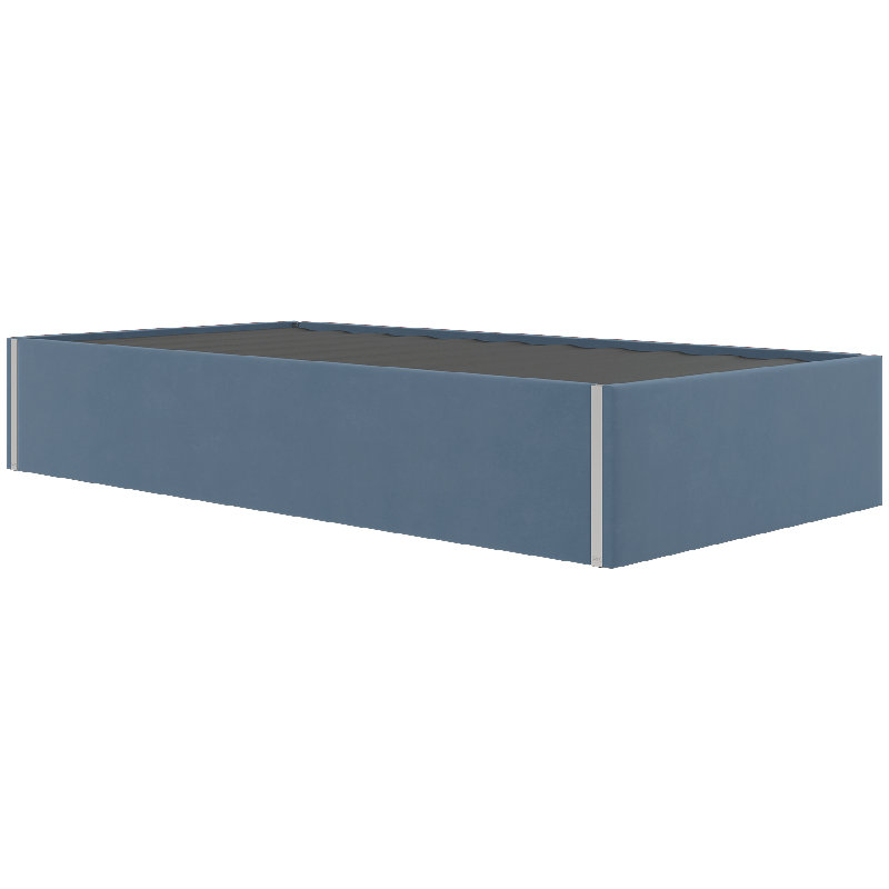 Sapan Upholstered Bed, Micro Suede Ocean Blue, Twin