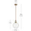 Luminaire suspendu 1 lumière avec verre transparent-111187496-111187492-111187490