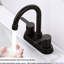 Robinet pour salle de bain à 2 poignées en bronze huilé. Conception moderne pour un trou de 2/3. Plastique en laiton massif, poignées en acier inoxydable. 30 minutes pour une installation simple-131418099
