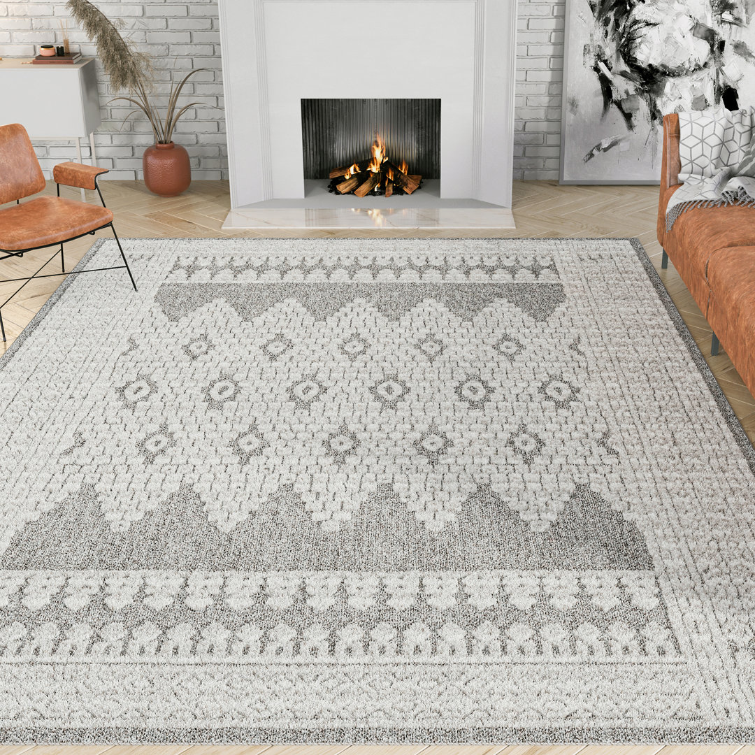 Adriena Moroccan Beige/Cream Area Rug Union Rustic Rug