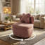 Upholstered Teddy Swivel Accent Chair-1710824898