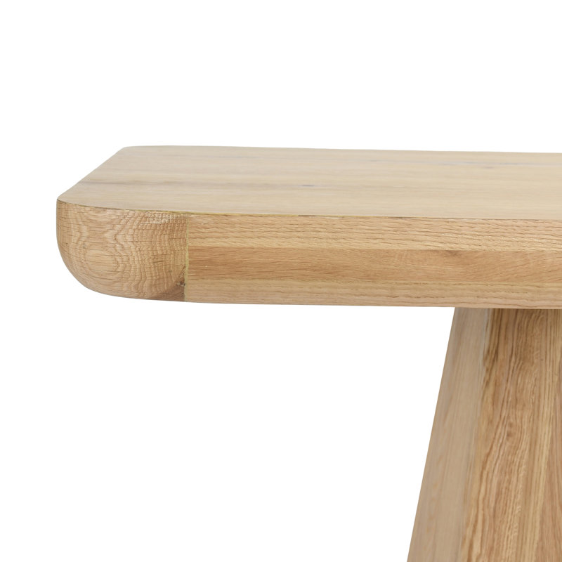 Pedestal Dining Table, Natural, 30" H x 71" L x 39" W