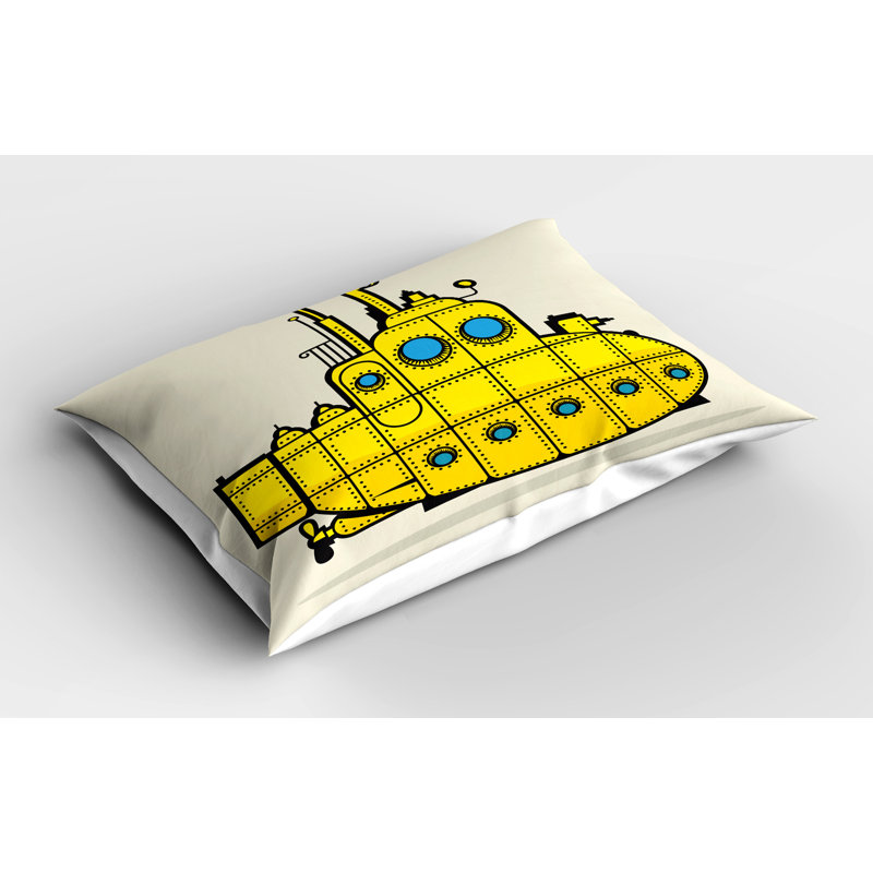 Ensemble de 2 taies décoratives Ambesonne Yellow Submarine, H 20 po x l 26 po