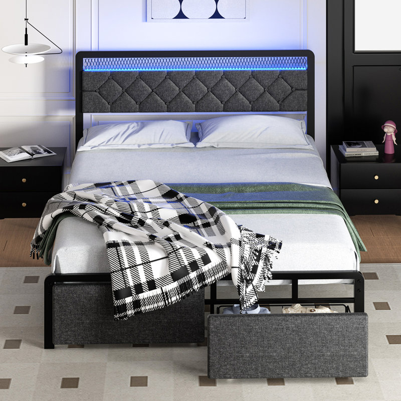 Jesai Platform Bed with Two Drawers, Full