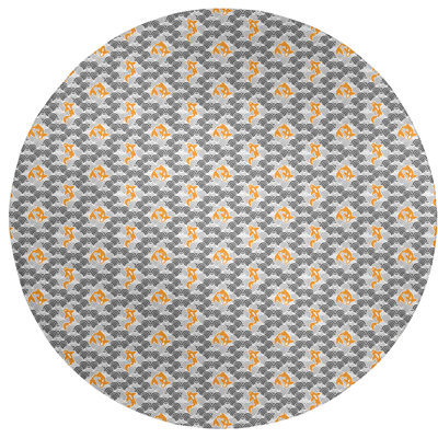 Tapis zone grise poissons et vagues koi