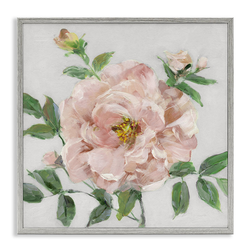 Giclée rose avec œillets, conception de Sally Swatland, H 17 po x l 17 po, Estampe numérique Farmhouse