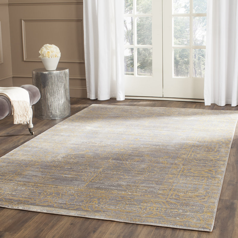 Tapis oriental gris anthracite / gris / or Andersons, Rectangle 4 pi x 6 pi