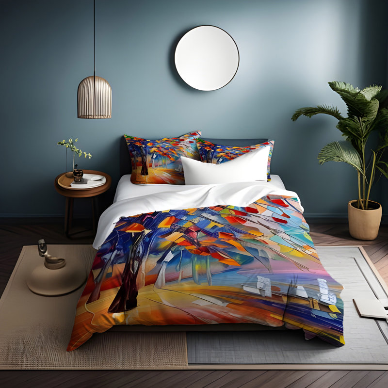 Abstract Duvet Cover, King Duvet Cover + 2 King Shams